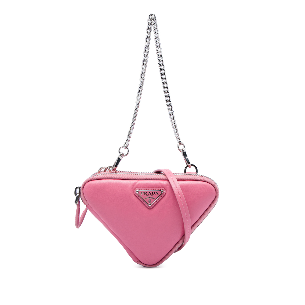Pre-Loved Prada Mini Soft Nappa Triangle Pouch